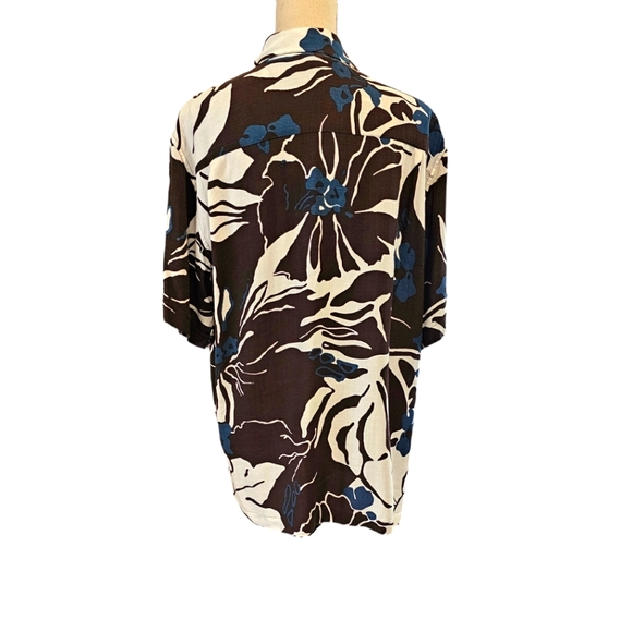 EUC Cubavera Men's Brown Tropical Short  Sleeve Button Down Shirt - Picture 2 of 4